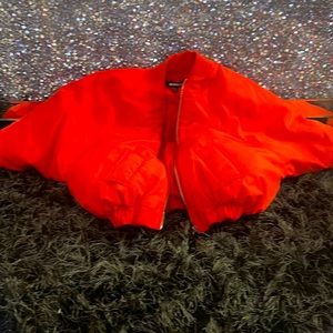 Gently Fashion Nova orange puffer coat